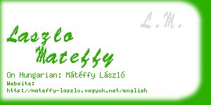 laszlo mateffy business card